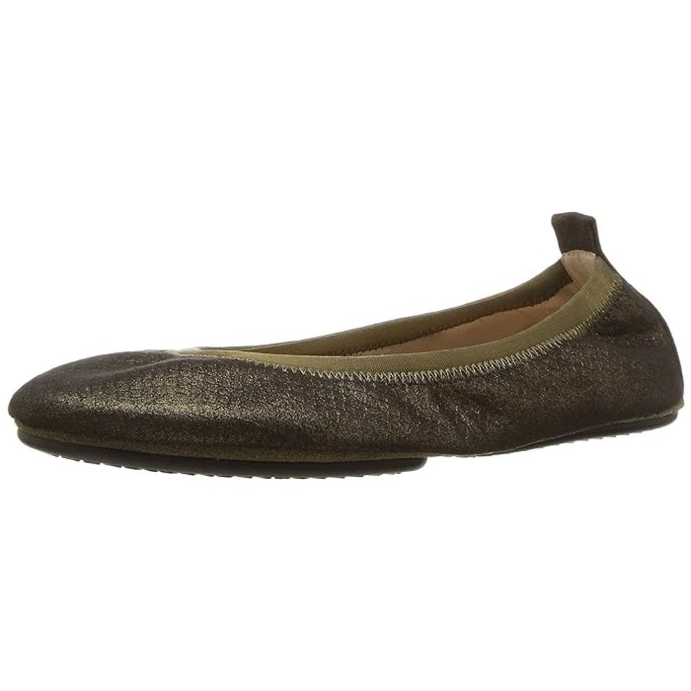 Yosi Samra Black Green Snakeskin Samara Foldable Ballet Flats Slippers Women’s 7